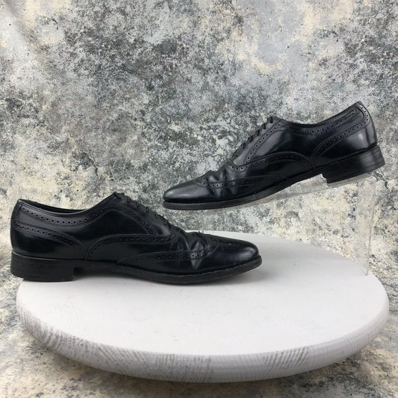 Florsheim Men\'s Size 11 2A** Royal Imperial Black Leather Wingtip Oxford Shoes main image 5